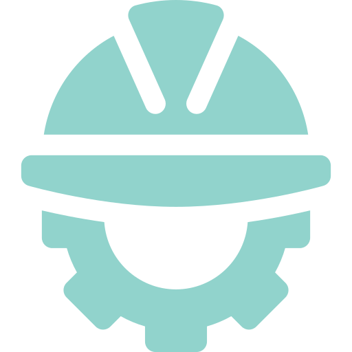 Ikon - arbeidshjelm på et hjul